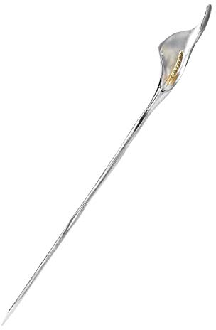 S925 Bastoncini Per Capelli In Argento Per Panini,Bacchette Per Capelli Calla Lily Forcine Per Capelli Semplici Ed Eleganti Stick Bacchette Classiche Cinesi Per Accessori Per Capelli Donna