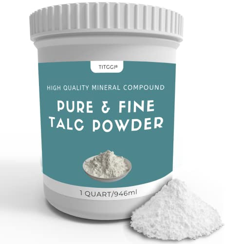 TITGGI 1 Quart High-Purity Talcum Powder, Ultra Fine & Multi Purpose Industrial Talc Powder, for Bicycle and Auto Tire Lubrication, Good Helper for DIY Chalk Painting -