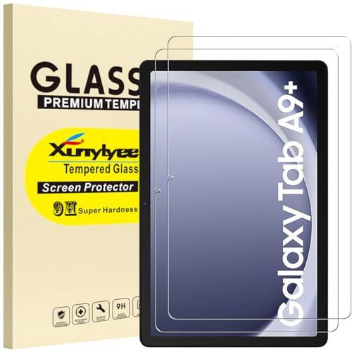 XunyLyee 2-Pack, Screen Protector for Samsung Galaxy Tab A9 Plus/ A11 Plus/ A9+/ A11+ 11 Inch Tempered Glass Film Bubble Free Easy Installation