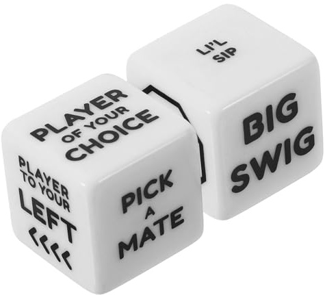 CHILDWEET 2 Stück Trinkspiel Würfel aus Acryl Leicht und Einfach zu Benutzen für Partys und Zuhause Einzigartige Details und Praktisches Design für Lustige Trinkspiele