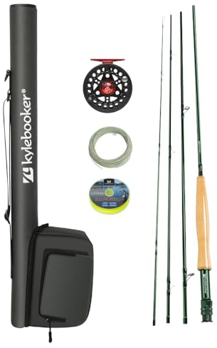 Kylebooker Fly Fishing Rod with Reel Combo Kit（3wt 7‘6“,4sec Rod,3/4 Reel ）