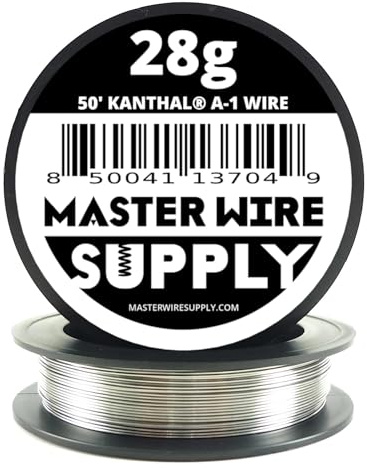 Kanthal A1-50' - 28 Gauge Wire - 50ft - 0.32mm - 0.013in - Master Wire Supply