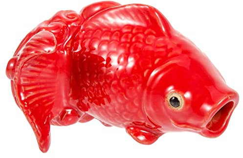 BESPORTBLE Statue De Carpe pour Jardin Figurine Cracheuse Décoration De Fontaine Extérieure Ornement De Bassin Sculpture Eau