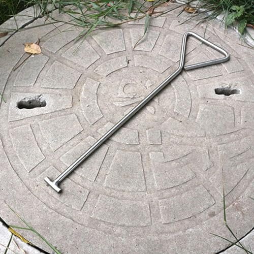 Schachthaken Hebeschachtdeckel-Haken-Schlüsselwerkzeug, Edelstahl-Abwasserdeckelhaken für Privatpersonen und Arbeiter, Verformt Sich Nicht Leicht, Tragbarer Abflussgitterzieher (Size : 70 cm (27 1/2