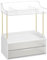 SONGMICS Make-up Organizer 4 Ebenen, Kosmetik-Organizer, 4 Trennwände, Make-up Box für Schminktisch, rutschfest, Badezimmer, Schlafzimmer, Küche, 20 x 32 x 39,1 cm, transparent JKA021W02