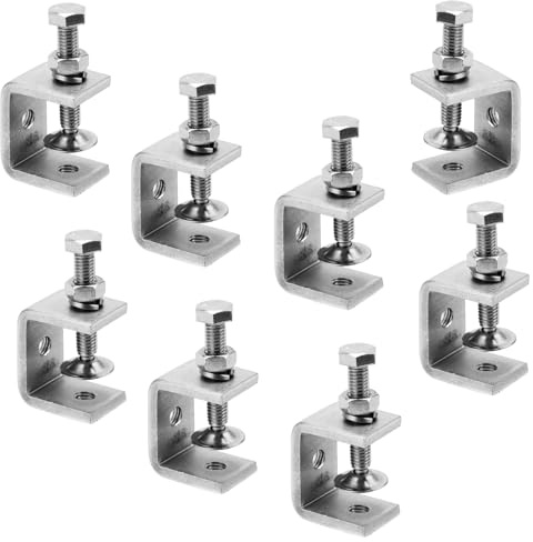 CHUENHEI 8 morsetti a C da 30 mm, morsetto da tavolo, piccoli morsetti a C, in acciaio inox, campo di regolazione 0-25 mm, mini morsetto a vite C morsetto di saldatura per saldatura, fai da te,
