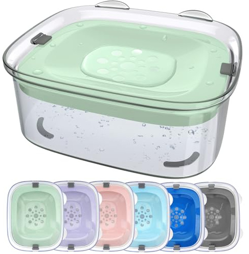 Heouvo Hunde Wassernapf ohne Verschütten, Knapp 2.5L großer Auslaufsicherer Hundenapf, Anti-Spritz Wasserspender, Tropffreier Trinkwassernapf Langsames Trinken für Schlabbernde Hunde