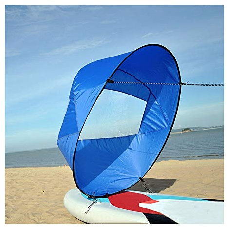 JOLIANE 42 / 108cm Bateau à rames Voile légère Pliable Wind Canoe Sup Paddle Board avec Clear Window Dérive Nautique Accessoires(Blauw)