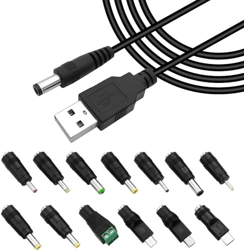 RJLLKD USB to Barrel Jack 5V 2A USB to DC Barrel Jack Cable, 1 M