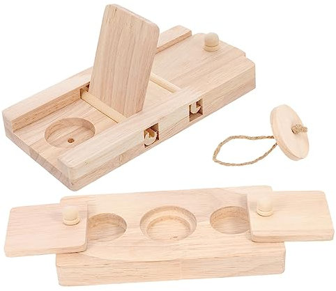 Yardwe 2stücke Holzspielzeug Für Hamster Interaktive Futterversteckspielzeuge Für Kleintiere Fördert Spiel Und Bewegung Für Zwerghamster Und Meerschweinchen