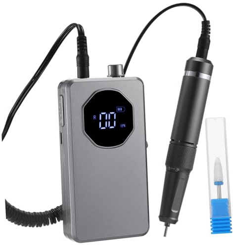 Homoyoyo Ponceuse à Ongles Électrique Portable Pour Utilisation Domestique Et Professionnelle Kit De Ponceuse Pour Polir Et Limer Les Ongles