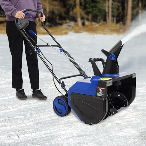 2400W Elektro Schneefräse mit LED-Leuchten, 56 cm Arbeitsbreite, 180° Verstellbarer Schneewerfschirm Schneeschieber Elektrisch Schneeräumgerät