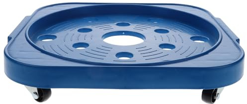 Tofficu Plateau à roulettes pour Bouteille de Propane, Support Cylindrique Bleu avec Frein, Chariot Mobile pour Réservoir de Gaz, Base Stable et Pratique Cuisine et Jardin, 1 Pièce