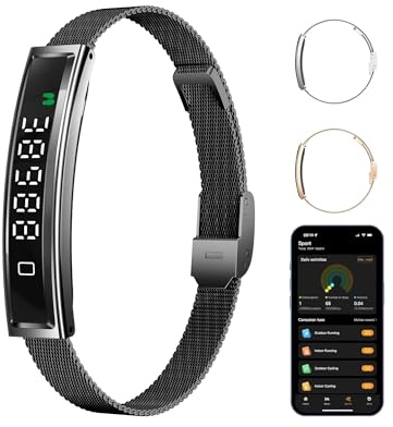 ZBNMY Health Smart Bracelet,Fitness Tracker with Heart Rate, Sleep Monitoring, Blood Oxygen, Step Counting for iOS and Android, No Subscription Fee, Waterproof(Black)