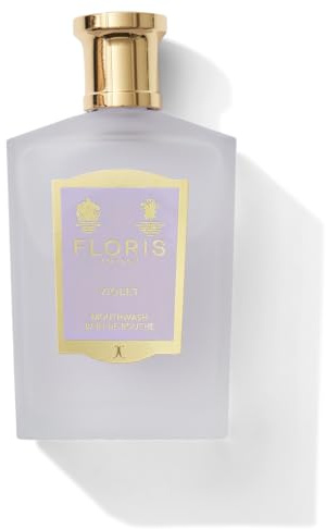 Floris London Violet Concentrated Mouthwash (100 ml) | Alternative to Traditional Mint Mouthwashes, Subtle Floral Flavour, Leaves Breath Delicately Scented, Luxury Elegant Bottle
