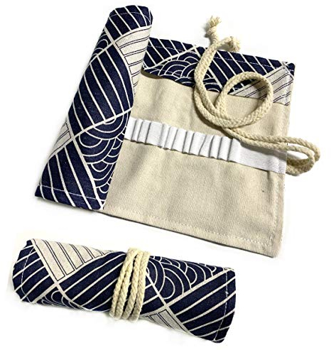 DOITEM Estuche enrollable de lona con espacio para 72 lápices, bolsa de almacenamiento para artistas, escuela y oficina