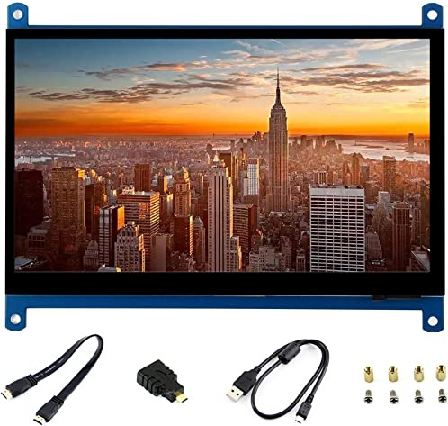 Touch screen capacitivo a 7 pollici di HDMI LCD IPS, monitor dell'esposizione 1024×600 | Compatibile con Raspberry Pi 5/4B/3B+/3B/Pi Zero W/Zero 2W/Pico/Pico W/Pico 2/Pico 2WJetson Nano/Win10/8/7, ecc.