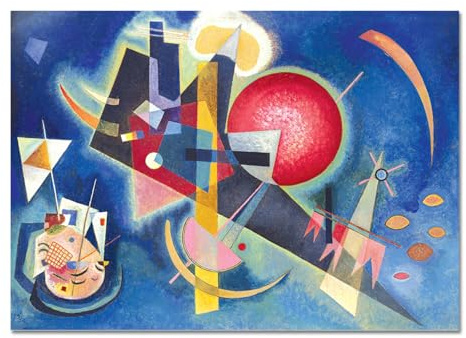 Giallobus - Quadro - Vassily Kandinsky - In blu - Vetro acrilico - 100x70 - Pronto da appendere - Quadri moderni per la casa