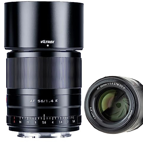 VILTROX AF 56mm F1.4 Autofokus Objektiv für Sony E Mount Kameras (APS-C, Einstellbare Blende f1.4-f16)