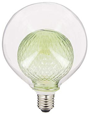 BULB FILAMENT LED G125 DOUBLE GREEN GLASS, CAP E27, 270 LUMENS, CONSO. 3 W (EQUIVALENCE 30 W), 2700 KELVINS ; WARM WHITE