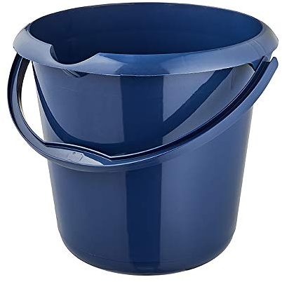 keeeper Eimer mit integrierter Mess-Skala und ergonomischem Griff, 10 l, Mika Eco Line, Eco-Blau