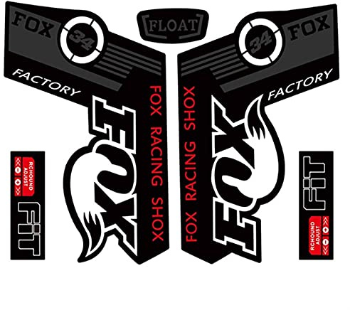 BINGYUAN Fahrradgabel Aufkleber Mountainbike Aufkleber Vordere Gabel Stoßdämpfer Modified Reflektierende Aufkleber Offroad Fahrzeug Stoßdämpfer Fahrrad Zug Blume Schutz Aufkleber (Color : Black)