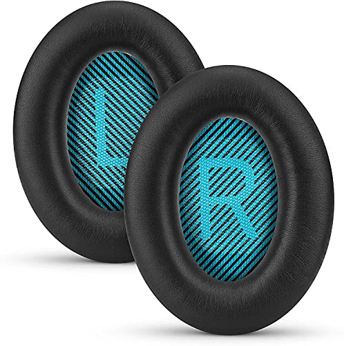 INF Ohrpolster für Bose QuietComfort 15 QC2 QC25 Ae2 Ae2i Ae2w SoundTrue & SoundLink Kopfhörer(1 Paar Schwarz/Blau)