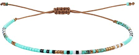KELITCH Neu Bunte Perlen Armbänder Winzig Seil Boho Damen Armbänder Mode Armreif Personalisierte Geschenke für Frauen