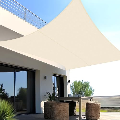 SUNNY GUARD Sonnensegel Wasserdicht 3x4m Rechteckig Sonnenschutz Wetterschutz Segel Baldachin UV Schutz für Balkon Terrasse Garten, Helles Khaki