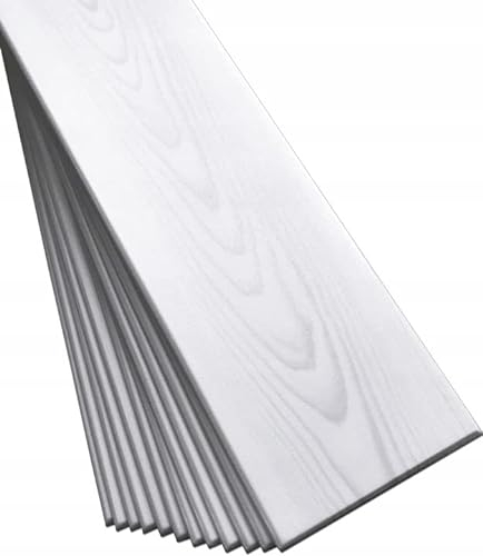 DECCART - Wandpaneele 100x16,7 cm - Panel wand - Paneele - Wandverkleidung innen - Deckenverkleidung - Wandplatten aus Polystyrol - Holzoptik Platten - wall panel - 120 Stück - 20m² - weiß