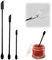 Set of 3 Mini Silicone Spatulas, Small Silicone Spoon, Spatula Jar Spatula, Beauty Spatula, Cosmetic Spatula, Long Handle Silicone Lotion Stirrer for Cosmetic Narrow Bottles, Beauty (Black)