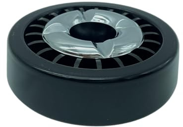 Clearfee Retro Windaschenbecher mit Gluttöter | aus Metall, Rostfrei Sturmaschenbecher | Rund Aschenbecher für Innen & Außen | auch ideal für Gastronomie, Garten, Balkon, (Schwarz, 1 Stück)