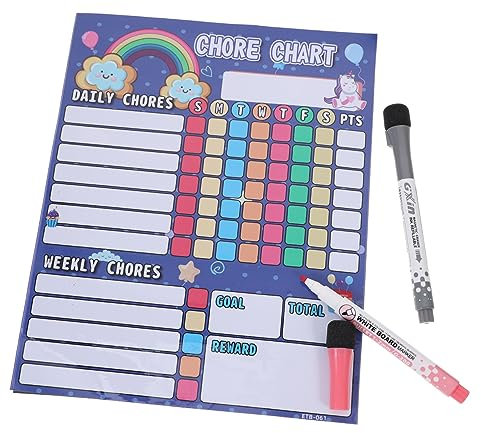 STOBOK Kinder Haushalts Aufgabentabelle Belohnungsplan Kalender Magnettafel Mit Verhaltensdiagramm Für Positive Routineentwicklung
