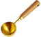 CheBuono Coffee Scoop for Ground Coffee,Coffee Beans and Tea,10g Measuringn Spoon Gold-Retro Stainless Steel Coffee Spoon with Nature Walnut Handle(Free Hemp Rope and Cloth Bag)