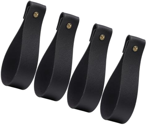 PRETYZOOM 4pezzi Supporto Per Asta Per Tende in Pu Cinghie Per Asta Per Tende in Pu Gancio Da Parete in Gancio Da Parete Cinghia Da Parete in Supporto Per Asta Per Tende Gancio Cinghia
