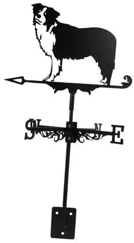 BESPORTBLE Wetterfahne Aus Metall Dachwetterfahne Wetterfahne Für Den Hof Windrichtungsmessgerät Dach Wetterfahne Bodenwetterfahne Hühnerwindfahne 3D Großer Hund Eisen Tier