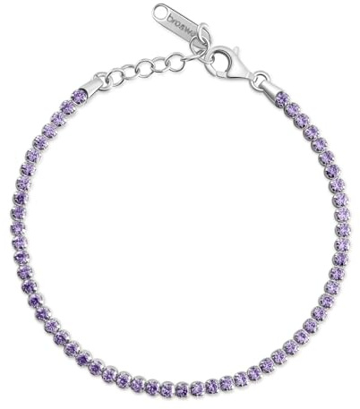 Brosway Silver Damarmband, damarmband Fancy Collection - FMP107, 180mm, Sterlingsilver, zirkoner magic lila