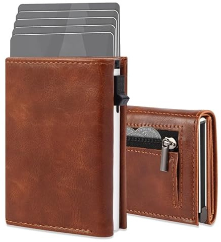 TTSTOIEE Geldbörse Herren, Portmonee Herren mit RFID-Diebstahlschutz | Magnetverschluss Kartenetui Mit 6–7 Kartenfächern + Geldscheinfach + Münzfach + 3 separaten Fächern Kreditkartenetui| PU-Leder