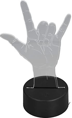 RASTKY Night Lights, 3D Sign Language I Love You Light Touch Control USB Or Battery Powered for Ine's Day Lamps 7 Color Changing Home Decoration Xmas