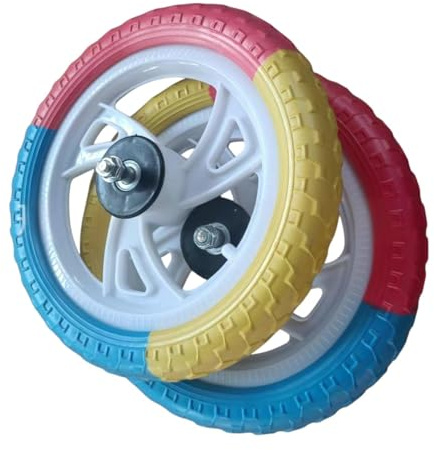 harayaa 2 Stücke 12 Zoll Schaum Kinder Fahrrad Räder Nylon Nabe Ersatzteile, Style A