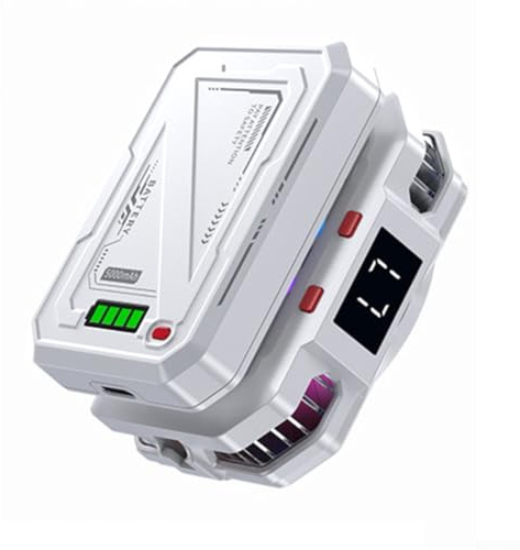 Ventola di raffreddamento magnetica per telefono, radiatore portatile per telefono cellulare con batteria ricaricabile, ventilatore da gioco leggero per giochi (3000 mah)