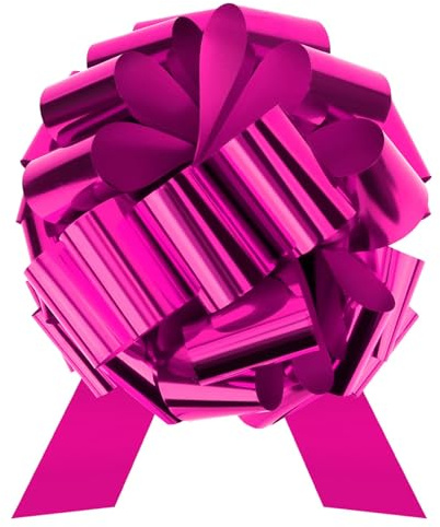 Lazo Grande Para Regalo, Decoración De Lazo, 30cm Magenta, Adornos Para Envolver Regalos, Adecuadas Para Lazos De Regalo En Cumpleaños, Navidad, Canastas, Cajas De Ramo, Bodas, Autos Y Floristería