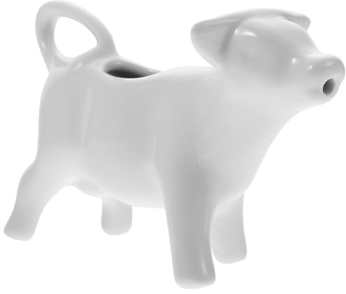 Garneck Pot à Lait en Céramique 40 Ml de Vache Blanche Tasse à Mousser le Café et Récipient à Sauce Pichet à Lait pour Café la Cuisine et Restauration