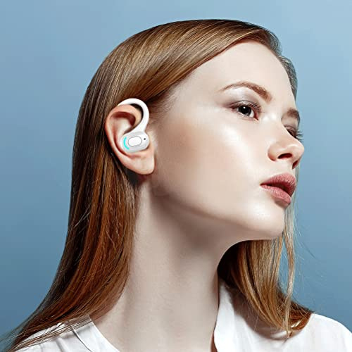 Auricolare Wireless, Durata della Batteria di 15 Ore, Auricolare Mono, Riduzione del Rumore Profondo con Design a Gancio per L'orecchio, Adatto per Esercizi di Allenamento (#1)