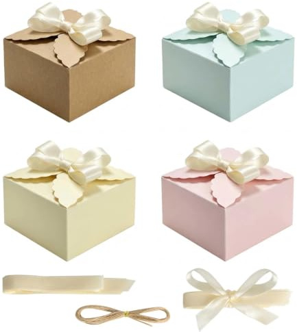 Geschenkbox Klein 20 Stück 9x9x5cm, Quadratisch, Deckel, Schachtel Set | 20 kleine quadratische Geschenkboxen 9x9x5cm mit Deckel. Für Schmuck und Kleinigkeiten. Weiß.
