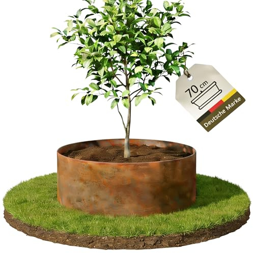 novaterra® Pflanzenring 70cm - effektive Umrandung für Beetpflanzen & Junge Bäume | robuste Pflanzenhilfe mit schöner Optik | ideal für gesundes Wachstum im Garten