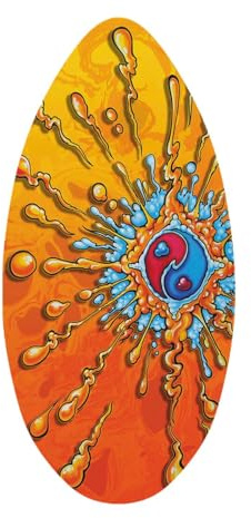 MFMEXUL Skimboard Surfbrett Holz Wasserbrett Sandrutschbrett mit Robuster Konstruktion Und Glatter Oberfläche für Anfänger Erwachsene Kinder Outdoor Strand, Style B