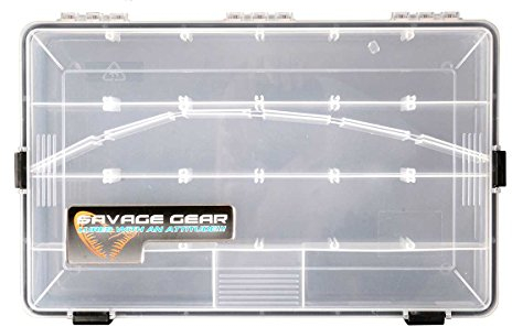 Savage Gear Lure Box 35,5 x23x5cm - Wasserdichte Angelbox, Tacklebox, Köderbox, Anglerbox, Kunstköderbox, Boxen für Gummiköder, Wobbler, Angelköder