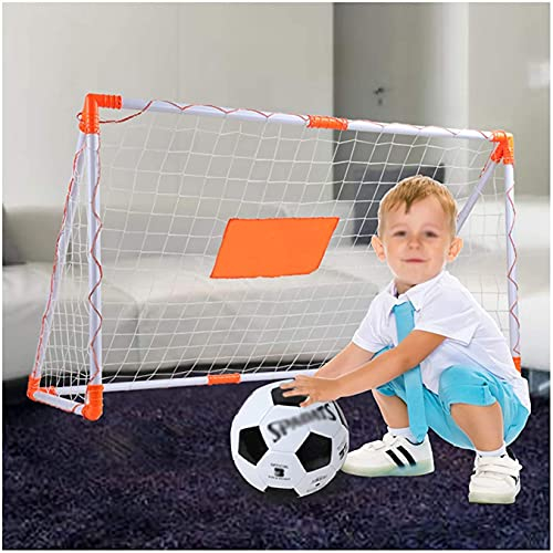ZHEYANG Fußball Tor Fussball Tor Torwand Große ABS Fußballtor Fußballtore Outdoor Tragbare Kinder Fußballtor Gartentraining Geeignet für 5-7 Spieler Sportspiel Kit Model:G080012