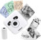 Ofeace 300DPI Mini Stampante Fotografica, Mini Stampante Termica Connessione 1S, 1100 mAh Stampante Fotografica Istantanea Portatile, Stampante Fotografica Immagini, Ricevuta, Nota, per IOS e Android